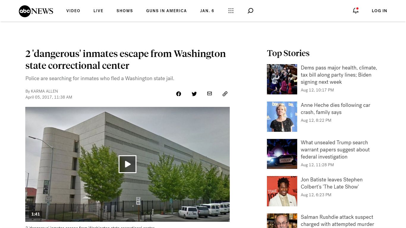 2 'dangerous' inmates escape from Washington state ...